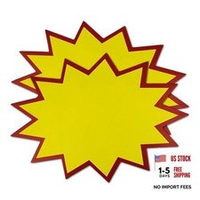 Pack Blank Star Price Tags, Price Tag Stickers for Estate and Garage Sales, 10
