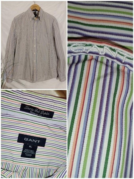Men Gant Shirt White Cotton 42 / XL / 50 #7XVZ