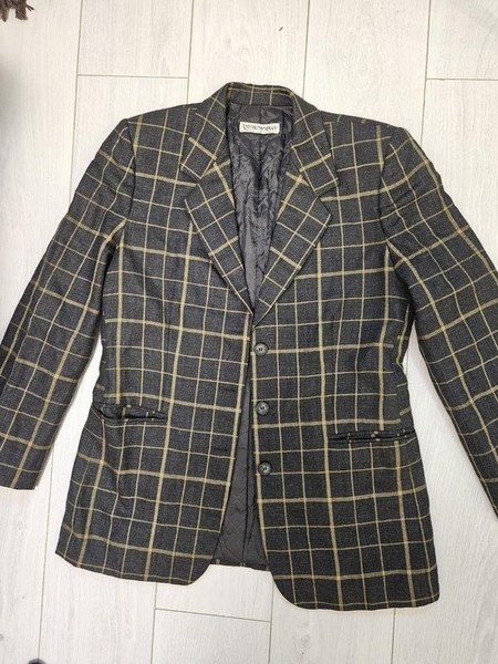 Women Emporio Armani Jacket Grey Cotton 40 / L /