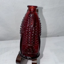 Vintage Wheaton Ruby Glass Old Doc's Cure Bottle 3"