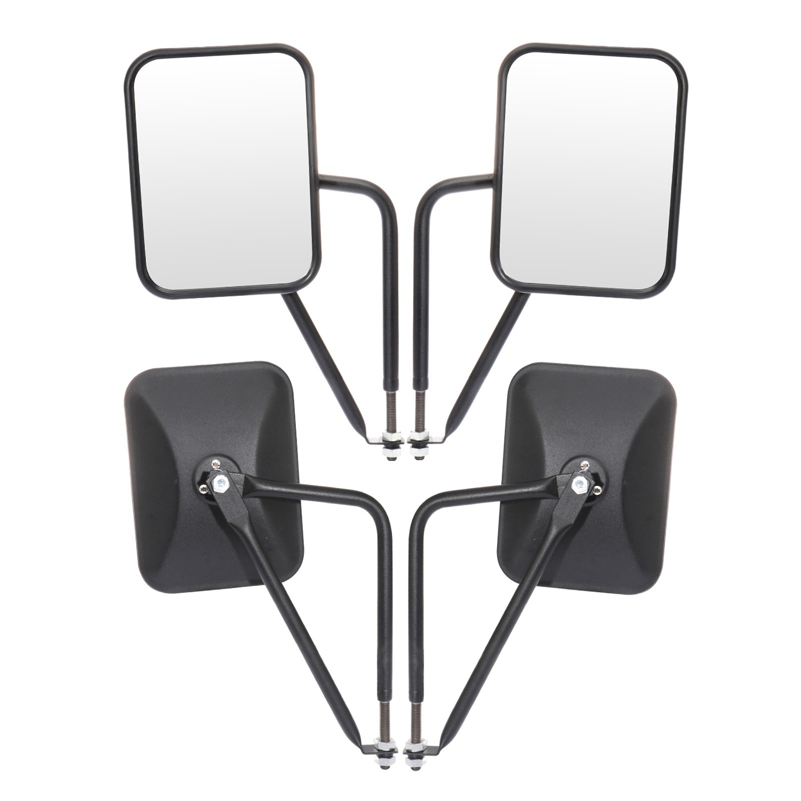 Black Housing For 1997-2017 Jeep Wrangler  JK JKU CJ Manual Pair Side Mirrors thumbnail 3