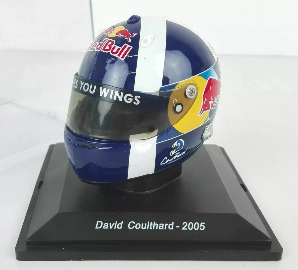 David Coulthard 2005 Red Bull RB1 Diecast Model Helmet 1/5 Scale Spark Editions - Image 2 of 4