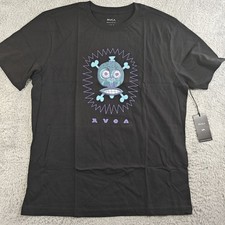 RVCA Men's Nomad Graphic Tee Shirt Size Large Regular Fit Short Sleeve Black