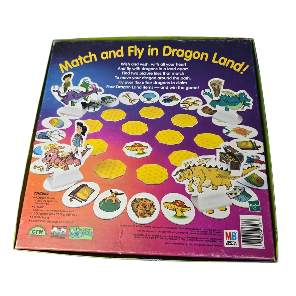 Vintage 2000 Milton Bradley Dragon Tales Memory Matching Card Game EUC Complete - Image 3 of 4