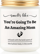 New Mom Candle 7oz Soy Wax Lavender Gift for Pregnancy First Time Mommy