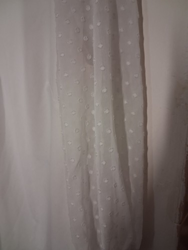 DKNY White Sheer Sleeves Lined Zip Back Dress Wmns  35"widex34long - Picture 4 of 6