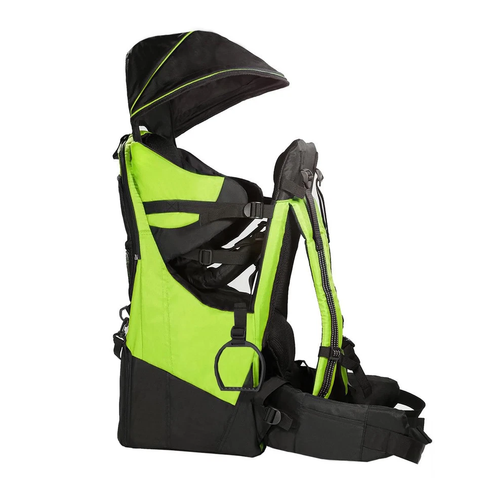 ClevrPlus Deluxe Mochila para Niños Exterior Portabebés Luz Exterior Senderismo, Verde Foto 2 de 4