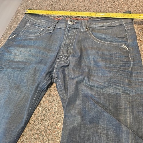 We Are Replay Denim Womens Blue Jeans W32 L34 Marcello Romania Distressed Euro - Picture 6 of 21
