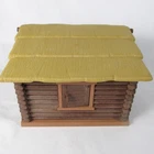 Playmobil 7098 Hunting Blind Shed Log Cabin Thatch Roof Vintage 1994