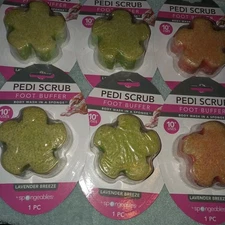 Spongeables Pedi-Scrub Exfoliate Foot Buffer. Infused. Lavender Breeze. Lot Of 6