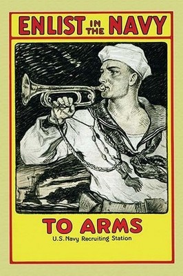 Enlist in the Navy: To Arms Milton Herbert Bancroft Poster Print