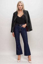 NEW Johnny Was Marseille Baby Boot Jeans NWT Dark Wash Stretch Blue Size 28