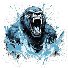 Scary Gorilla  - Vinyl Decal Sticker - Car Window Laptop - ebn9517