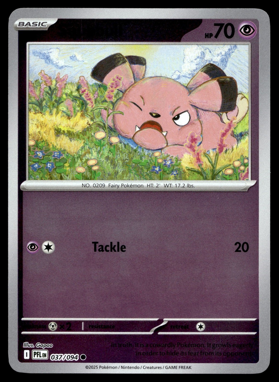 SNUBBULL 037/094 COMMON PHANTASMAL FLAMES POKEMON