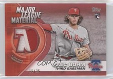 2021 Topps Update Major League Material Red 15/25 Alec Bohm #MLM-ABO nd3