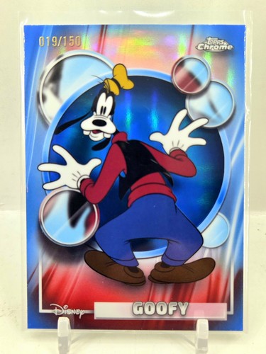 2026 Topps Chrome Disney Goofy TRUE Blue Refractor 19/125 SP Mickey COLOR MATCH