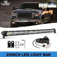 20 Led Light Bar For 2007-2013 Chevy Silverado 150025003500 Bumper Wire Kits