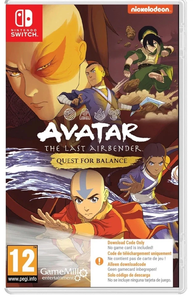 Avatar The Last Airbender Quest For Balance Nintendo Switch - Code in a Box