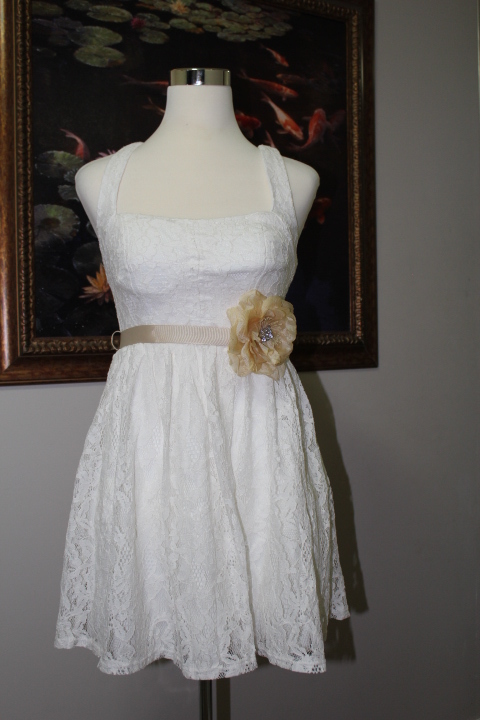 New City Triangles Women's White -Jr. 7- Lace Sleeveless Floral Embellish Dress | eBay UK New City Triangles Women's White -Jr. 7- Lace Sleeveless Floral Embellish Dress | eBay UK