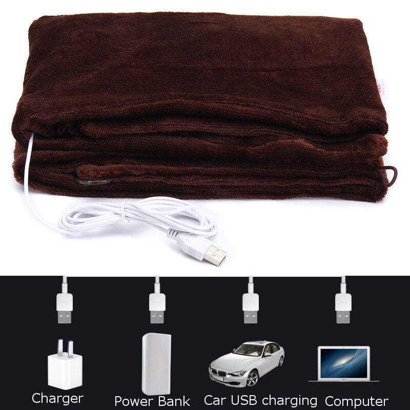 Electric Heated Throw Over Under Blanket Fleece Washable Polyester Warm  Mattress | eBay