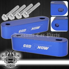 For Integra Civic CRX RSX S2000 JDM 22mm Hood Risers Spacers Blue + Bolt Screws