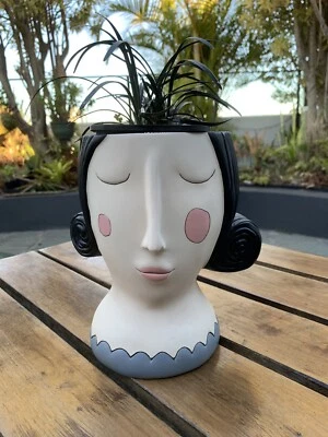 Cute Lady Pot Planter With Black Mondo Grass Pots Garden Beds Gumtree Australia Brisbane South West South Brisbane 1254495348