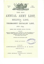 Image of BOER WAR SET 1899-1902/4 VOLS HART'S ANNUAL ARMY LIST/MEMORY STICK/COLONIAL WARS