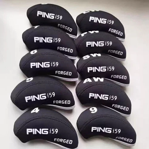 10Pcs 456789PASL Golf Iron HeadCovers For PING Neoprene G425 g430 G710 i59 i525 - Picture 5 of 16