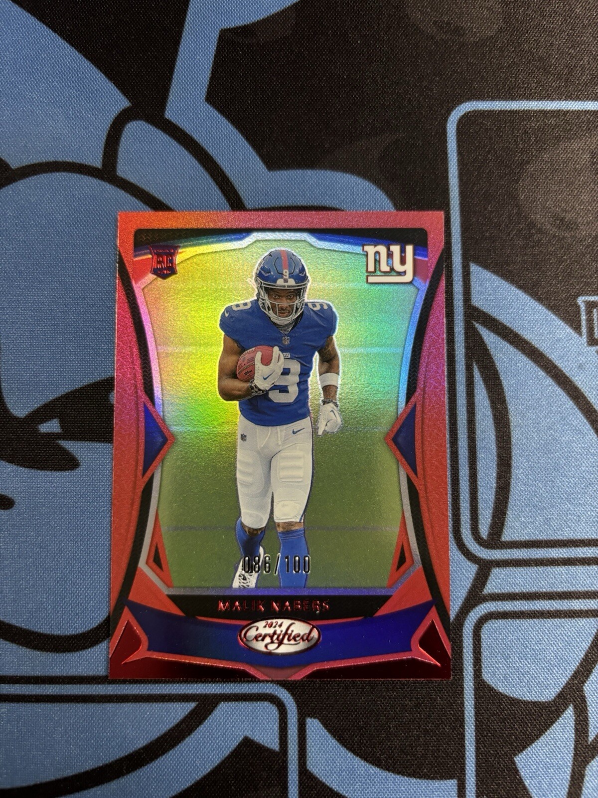 2024 Panini Certified Malik Nabers Red RC /100 #105
