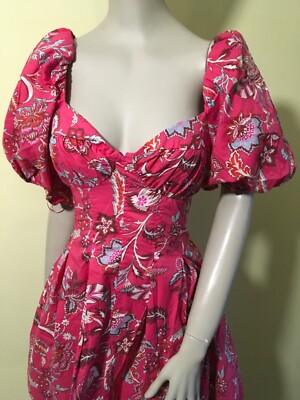 Karen Millen Puff Sleeve dress size 10 NWT