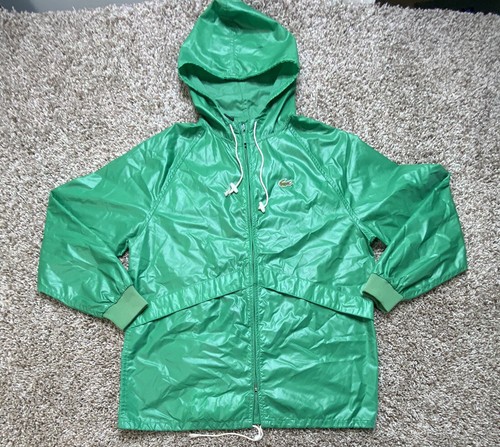Vtg Lacoste Full Zip Windbreaker Rain 