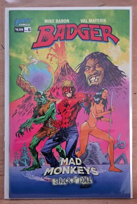 Badger Mad Monkeys Shock N' Roll #5 (2025/1First Comics) Cover by John McCrea
