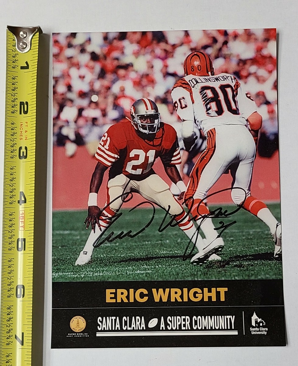 Eric Wright Signed SGA 5x7 Super Bowl 50 49ers Jumbo Card