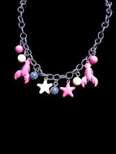 Lobster and Starfish Whimsical Charm Necklace- Ocean Themed Under the Sea...