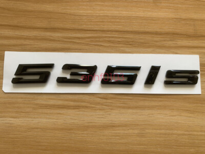 Gloss Black 3D ABS Letters Trunk 535is Emblem Rear Badge for BMW 2017-2022 535is