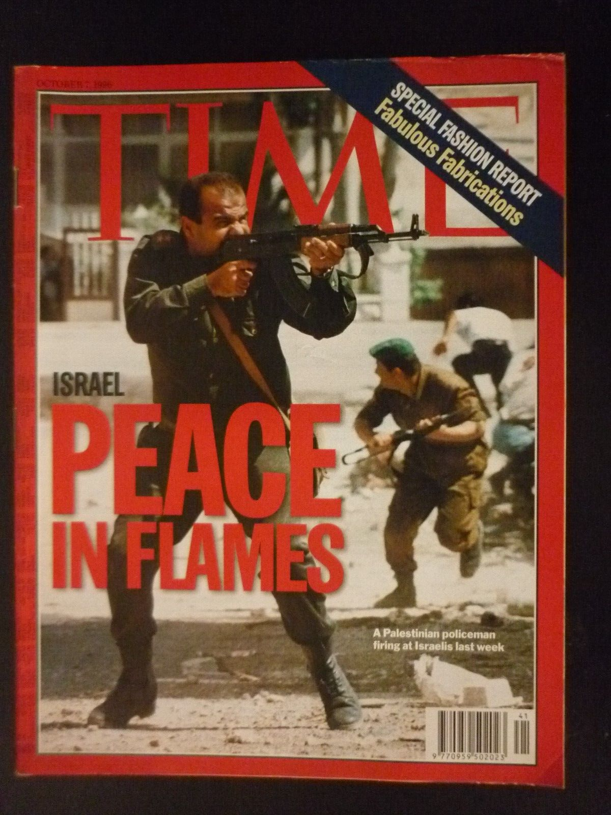 Israel Palestina Time 1996 October 7, Magazine Peace In Flames
