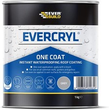 EVERBUILD EVERCRYL RESIN BASED FIBRE ROOF REPAIR COMPOUND GREY 1KG