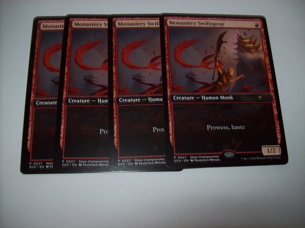MTG Magic the Gathering 4x Monastery Swiftspear Promo NM Playset Free Shipping