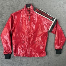 Honda Hondaline Race Jacket Nylon Windbreaker Size M Made In USA Red Vintage