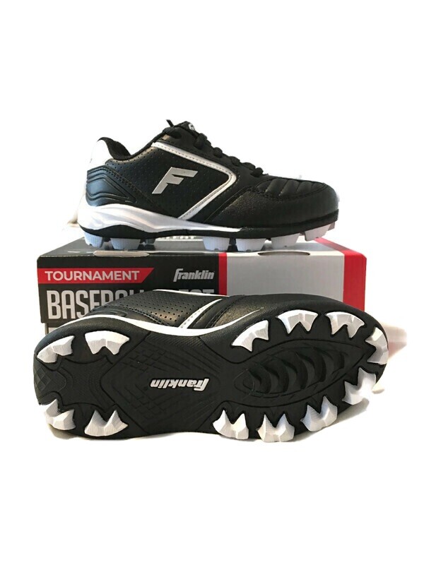 Franklin Tournament Baseball Cleats NIB Youth Size 12 Black