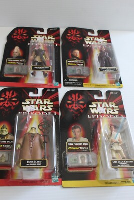 1998 Star Wars Episode 1 Phatom Menace Actionfiguren 4 Stück Neu