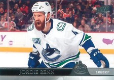 Jordie Benn 2020-21 Upper Deck Series 2 Hockey Base Card #423 Vancouver Canucks