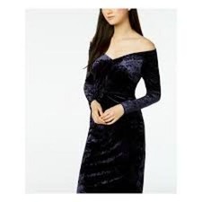 Calvin Klein Off-Shoulder Velvet Sheath Dress