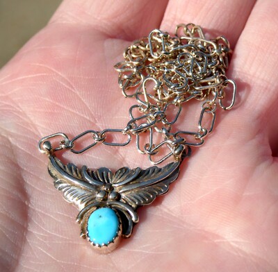 Larry Moses Yazzie LMY NA Navajo Sterling Silver Turquoise Larry Moses Yazzie LMY NA Navajo Sterling Silver Turquoise