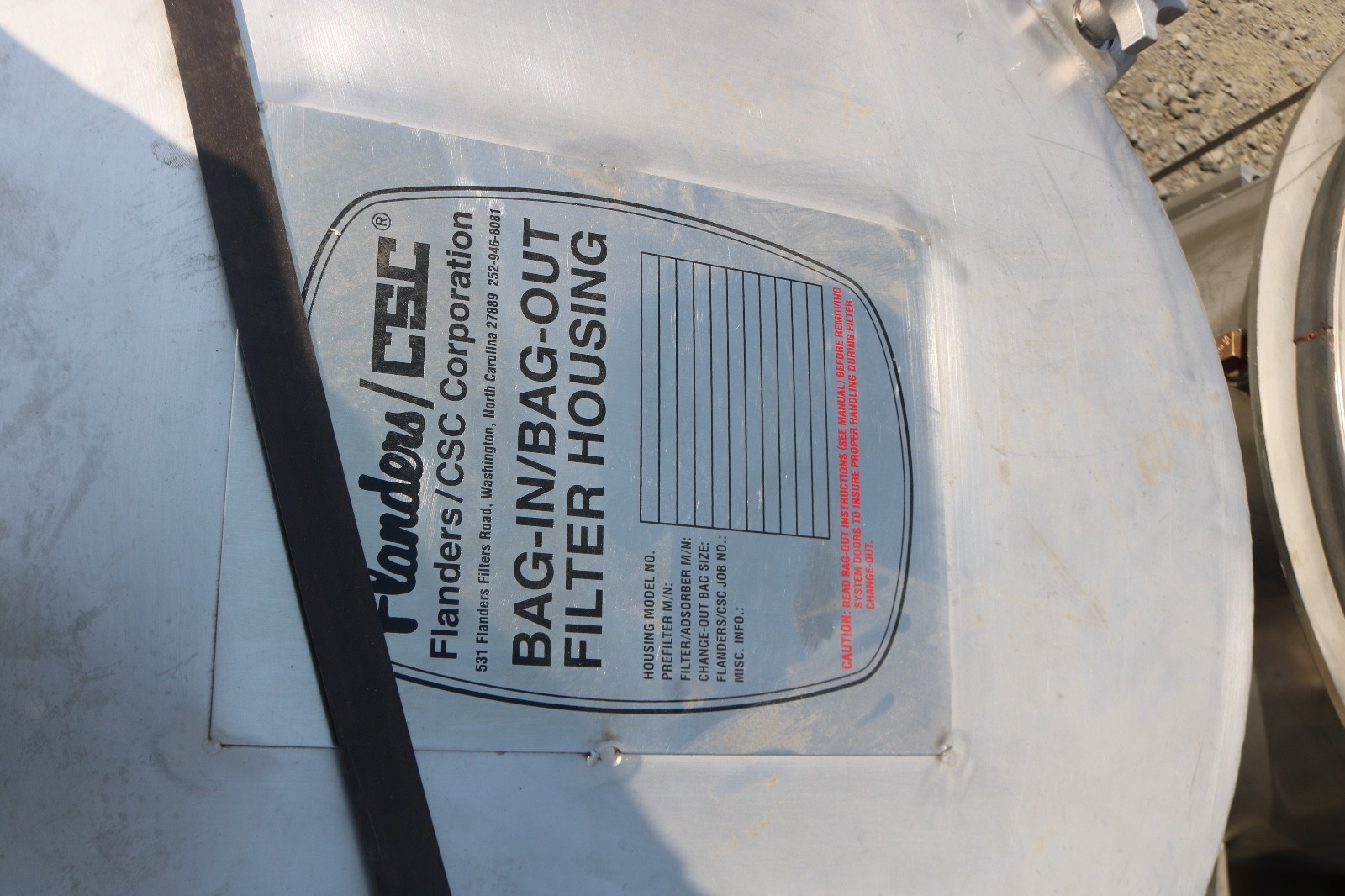 NEW FLANDERS BAGIN BAG OUT FILTER HOUSING STAINLESS STEEL G11FK (209071304) eBay