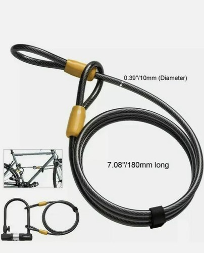 In-gauge Bike U Lock with Cable Heavy Duty Bicycle U-Lock,12mm Shackle and Mount - 第 3/5 張圖片