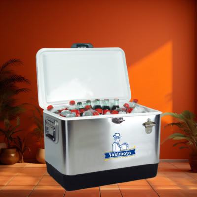 Factory Direct-Yakimoto 54QT stainless steel Ice Chest with Bottle Opener -NEW