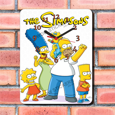 The Simpsons Design Wanduhr Neu Verpackt Geschenk TV Serie Cartoon Wandbehang