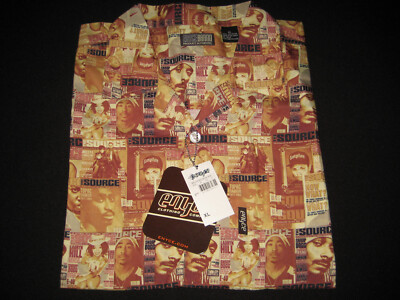 Enyce x The Source Magazine Button Up Shirt Size XL Tupac Biggie Nas Snoop New