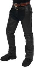 Mens Cowhide Leather Plain Chaps 1 Made in the USA